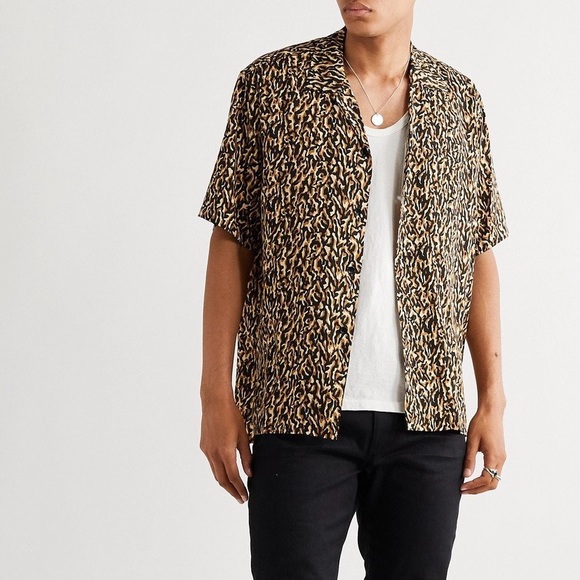 Saint Laurent Other - Sold - Saint Laurent Men's Short Sleeve Camp Collar Shirt Medium | 39 15 1/2 New